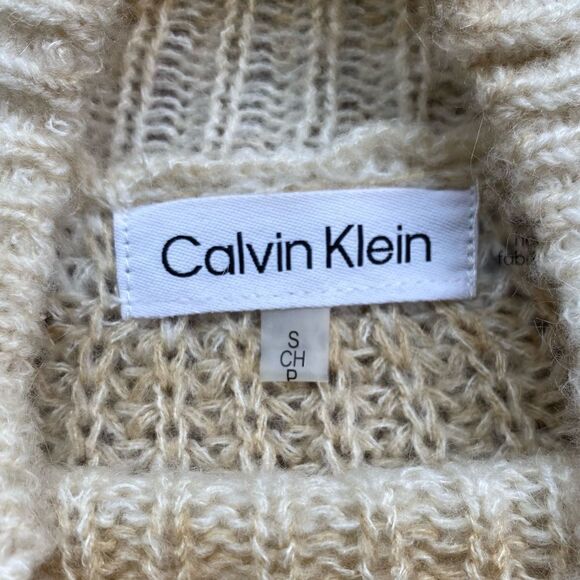 Calvin klein beige stripe turtleneck sweater | NWT - Picture 10 of 13